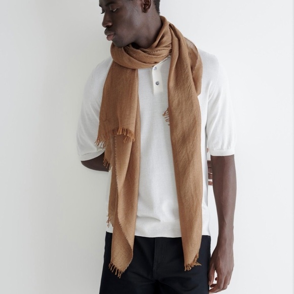 DIOR Authentic Pure 100% Wool Scarf Fringe Detail Hem NWOT Sunrise Academia - Picture 7 of 14